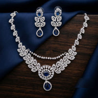 Tanish Art Jewellery Royal American Daimond Stone Necklace Set