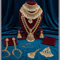 Tanish Art Jewellery Grand Crystal Stone And Beads Bridal Jewellery Set