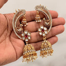 Tanish Art Jewellery Traditional Pota Stone And Pearl Earcuff Jhumki Earrings
