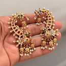 Tanish Art Jewellery Traditional Pota Stone And Pearl Earcuff Jhumki Earrings