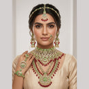 Tanish Art Jewellery Grand Austrian Stone And Beads Meenakari Bridal Jewellery Set