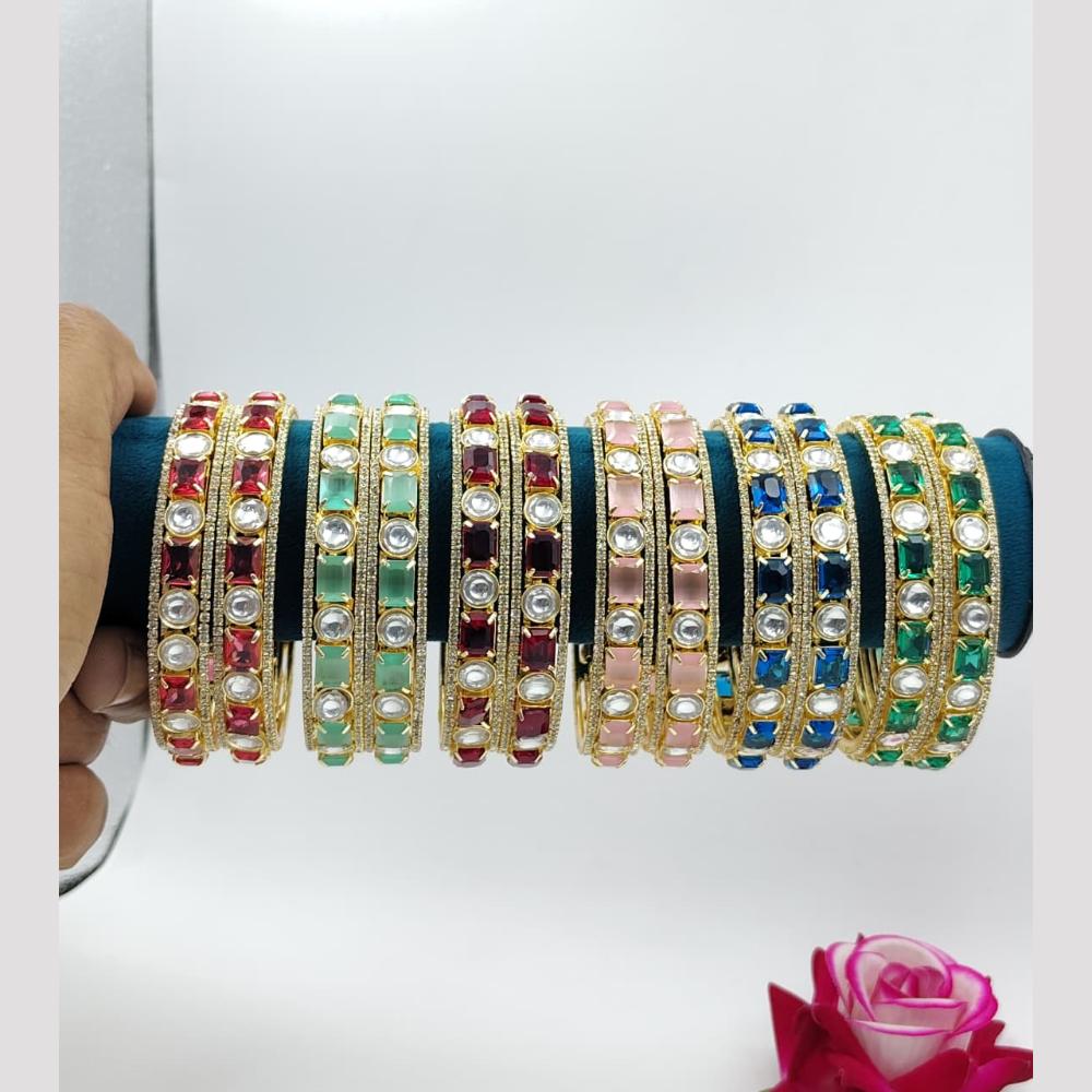 Tanish Art Jewellery Luxury American Diamond Bangles Set
