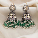 Tanish Art Jewellery Traditional 2 Tone Plated Kundan Stone And Pearl Jhumki Earrings