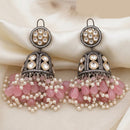 Tanish Art Jewellery Traditional 2 Tone Plated Kundan Stone And Pearl Jhumki Earrings