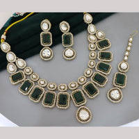 Tanish Art Jewellery Designer Pota Stone And Austrian Stone Necklace Set for Women