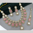 Tanish Art Jewellery Designer Pota Stone And Austrian Stone Necklace Set for Women