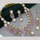 Tanish Art Jewellery Designer Pota Stone And Austrian Stone Necklace Set for Women