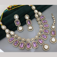 Tanish Art Jewellery Designer Pota Stone And Austrian Stone Necklace Set for Women