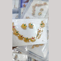 Tanish Art Jewellery Statement Pota Stone And Pearl Neckalce Set