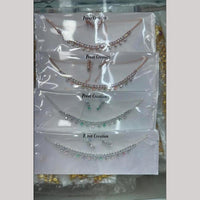 Tanish Art Jewellery Glamorous Crystal Stone Ethnic Necklace Set