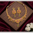 Tanish Art Jewellery Statement Pota Stone And Pearl Neckalce Set