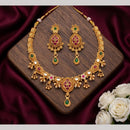 Tanish Art Jewellery Statement Pota Stone And Pearl Neckalce Set
