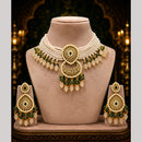 Tanish Art Jewellery Statement Pota Stone And Pearl Neckalce Set