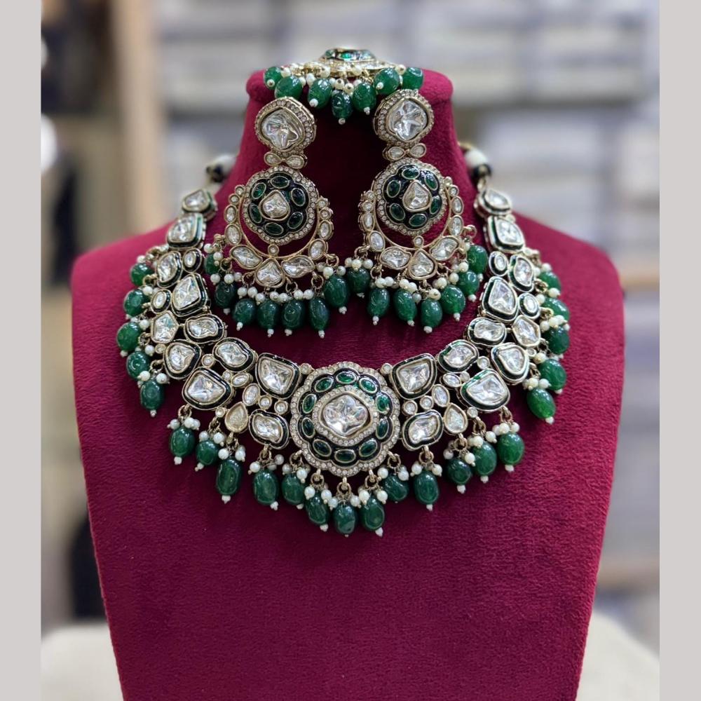 Tanish Art Jewellery Gorgeous Polki Kundan And Beads Designer Necklace Set