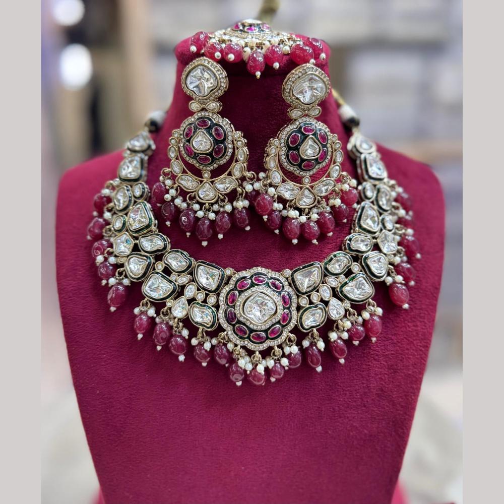Tanish Art Jewellery Gorgeous Polki Kundan And Beads Designer Necklace Set