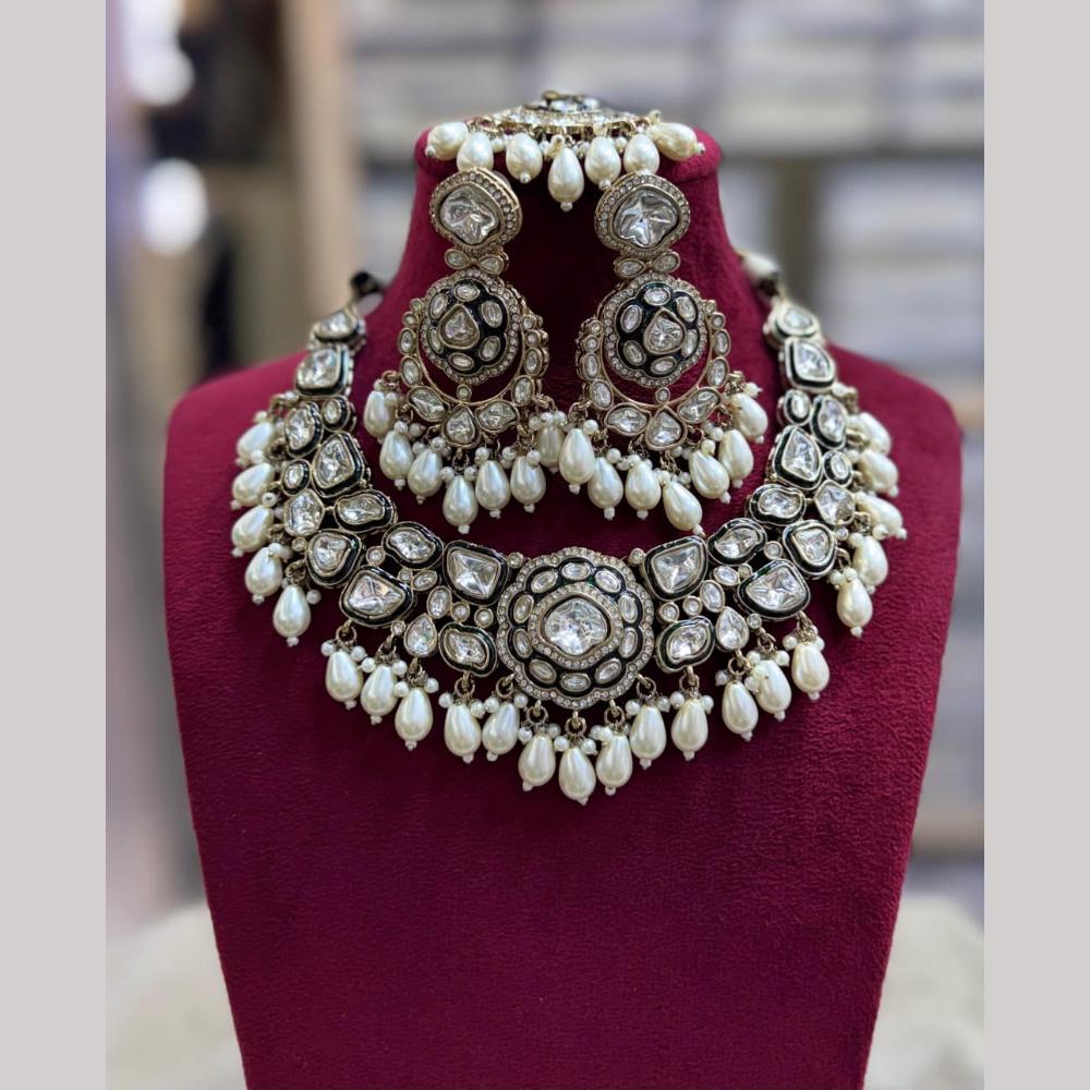 Tanish Art Jewellery Gorgeous Polki Kundan And Beads Designer Necklace Set