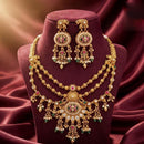 Tanish Art Jewellery Statement Pota Stone And Pearl Neckalce Set