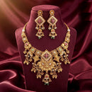 Tanish Art Jewellery Statement Pota Stone And Pearl Neckalce Set