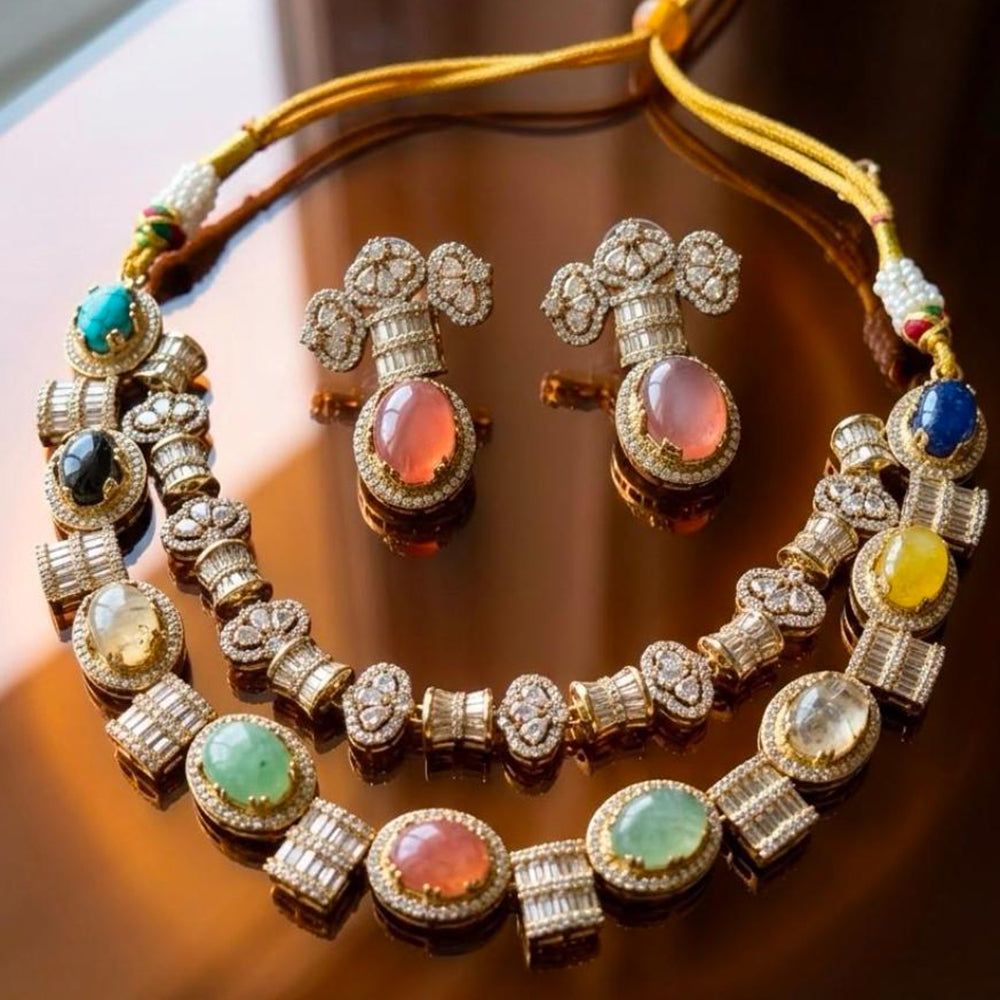 Tanish Art Jewellery Gorgeous Polki Kundan Designer Necklace Set