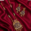 Tanish Art Jewellery Elegant Pota Stone Pearl And Beads Meenakari Mangalsutra Set