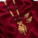 Tanish Art Jewellery Elegant Pota Stone Pearl And Beads Meenakari Mangalsutra Set