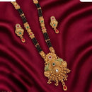 Tanish Art Jewellery Elegant Pota Stone Pearl And Beads Meenakari Mangalsutra Set
