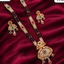 Tanish Art Jewellery Elegant Pota Stone Pearl And Beads Meenakari Mangalsutra Set