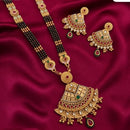 Tanish Art Jewellery Elegant Pota Stone Pearl And Beads Meenakari Mangalsutra Set
