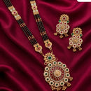 Tanish Art Jewellery Elegant Pota Stone Pearl And Beads Meenakari Mangalsutra Set