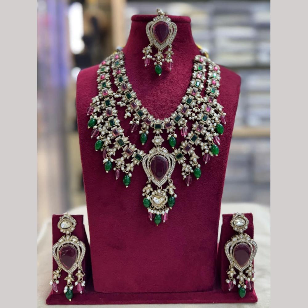 Tanish Art Jewellery Gorgeous Polki Kundan And Beads Designer Necklace Set