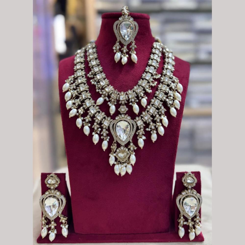 Tanish Art Jewellery Gorgeous Polki Kundan And Beads Designer Necklace Set