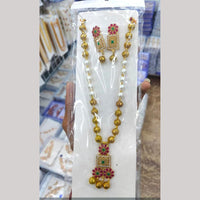 Tanish Art Jewellery Statement Pota Stone And Beads Neckalce Set