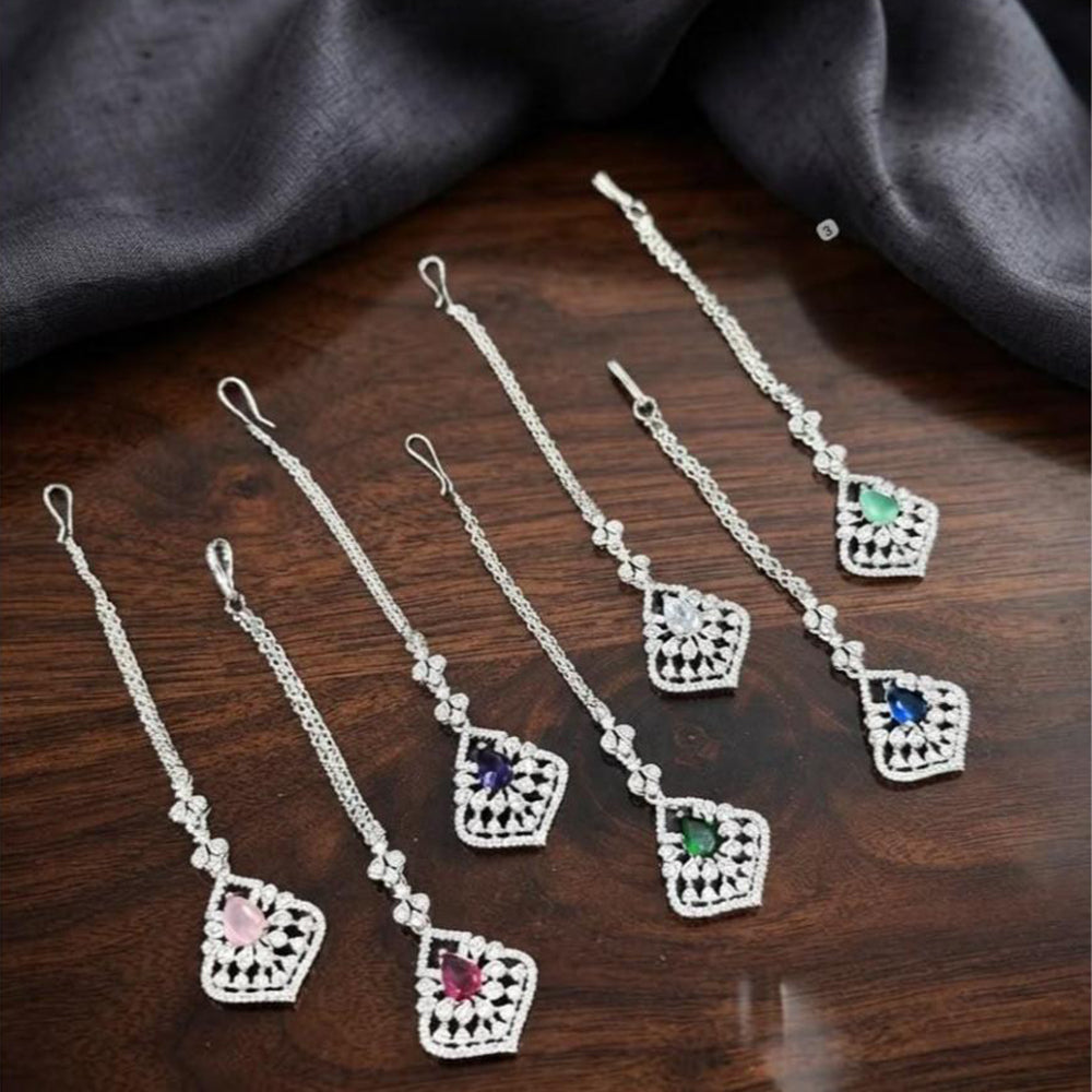 Tanish Art Jewellery Luxury American Diamond Ethnic Maangtikka