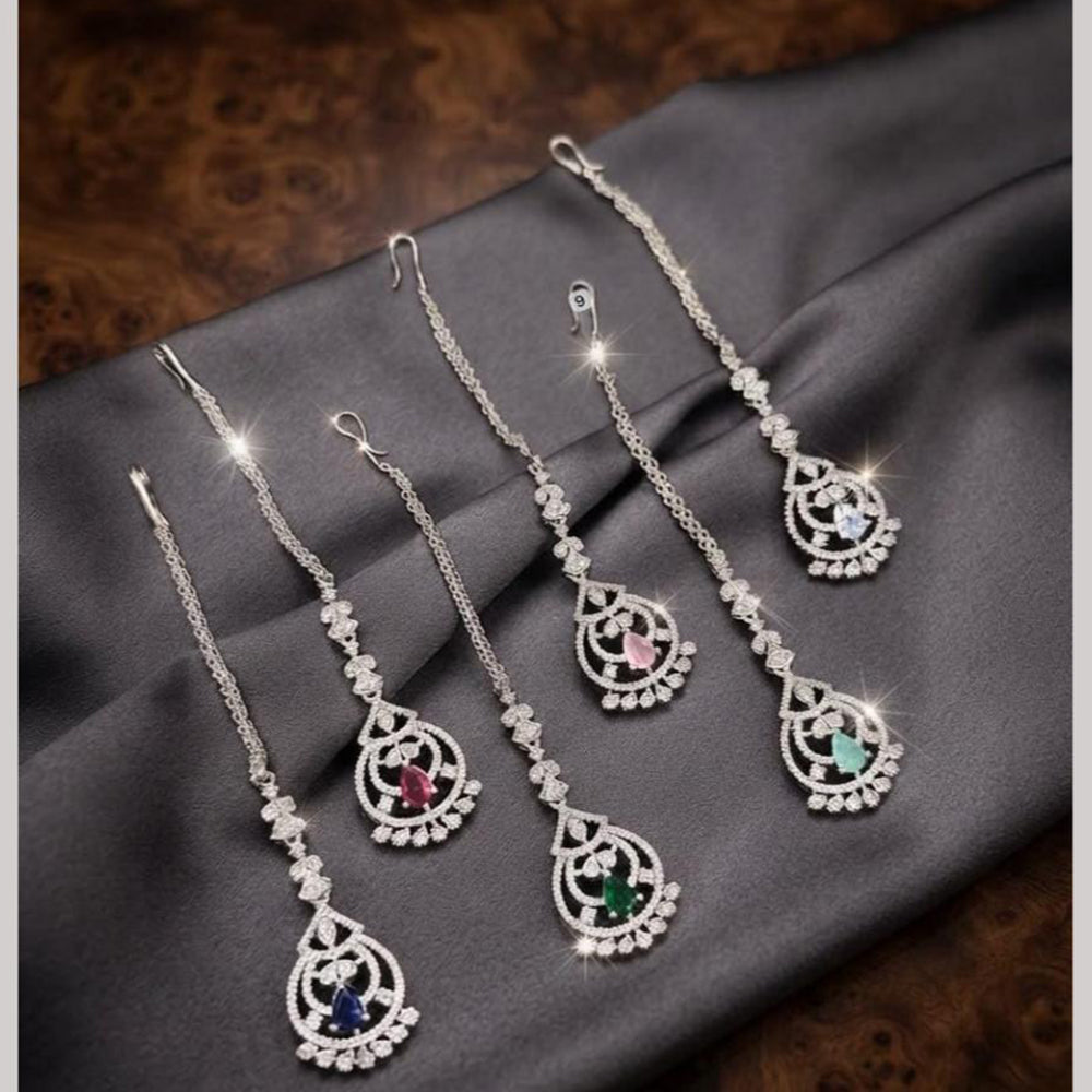Tanish Art Jewellery Luxury American Diamond Ethnic Maangtikka