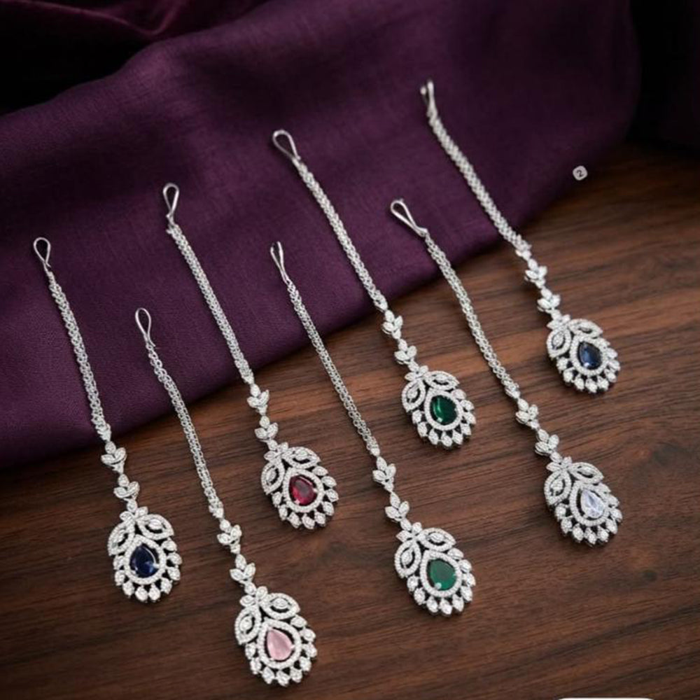 Tanish Art Jewellery Luxury American Diamond Ethnic Maangtikka