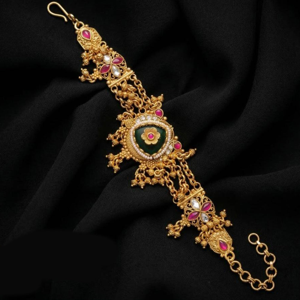 Tanish Art Jewellery Premium Pota Stone Pearl Statement Jewellery