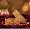 Tanish Art Jewellery Heritage Pota Stone Openable Bangles Set