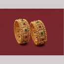 Tanish Art Jewellery Heritage Pota Stone Openable Bangles Set