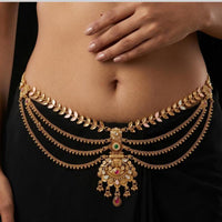 Tanish Art Jewellery Timeless Pota Stone And Pearls Kamarbandh