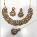 Tanish Art Jewellery Statement Crystal Stone And Pearl Neckalce Set