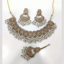 Tanish Art Jewellery Statement Crystal Stone And Pearl Neckalce Set