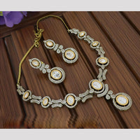 Tanish Art Jewellery Statement Pota Stone Neckalce Set