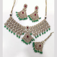 Tanish Art Jewellery Statement Pota Stone And Pearl Neckalce Set