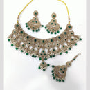 Tanish Art Jewellery Statement Pota Stone And Pearl Neckalce Set