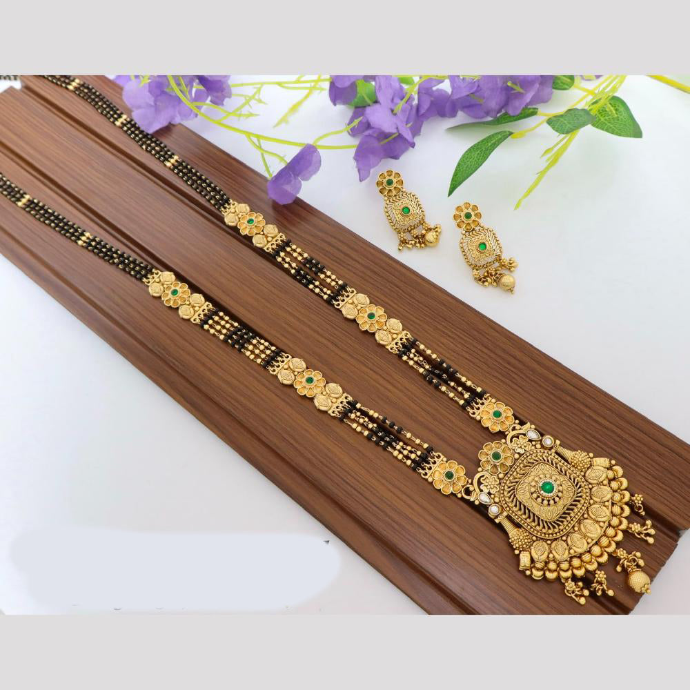 Tanish Art Jewellery Elegant Pota Stone And Beads Mangalsutra Set