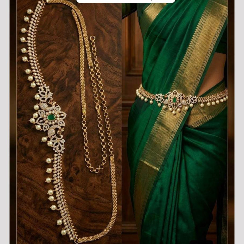 Tanish Art Jewellery Timeless Pota Stone And Pearls Kamarbandh