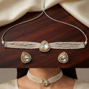 Tanish Art Jewellery Polki Kundan And Pearl Choker Necklace Set