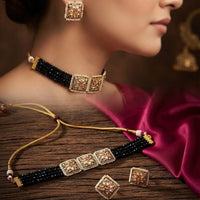 Tanish Art Jewellery Polki Kundan And Pearl Choker Necklace Set