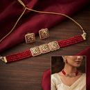 Tanish Art Jewellery Polki Kundan And Pearl Choker Necklace Set