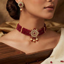 Tanish Art Jewellery Polki Kundan And Pearl Choker Necklace Set